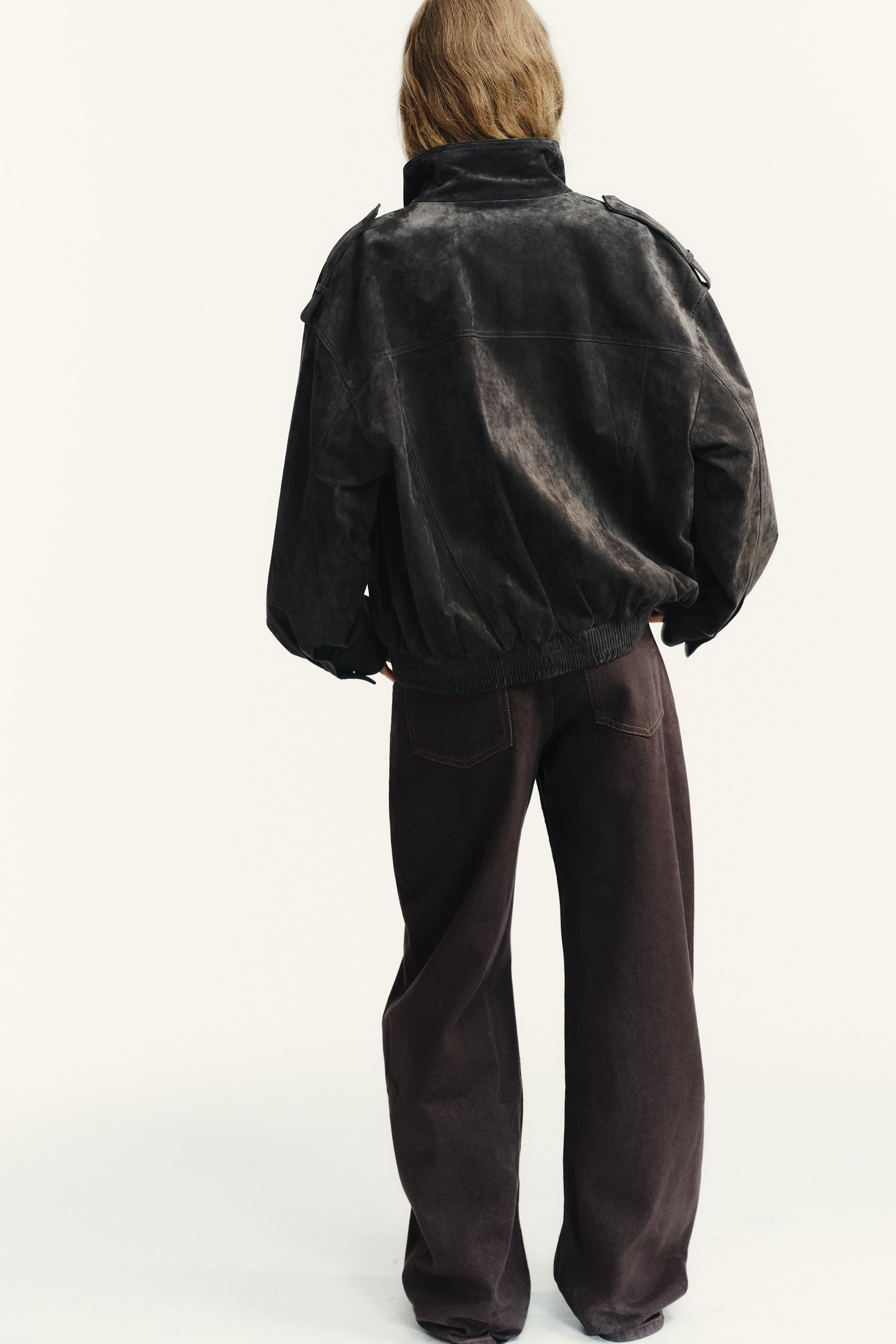 BLOUSON EN CUIR DAIM